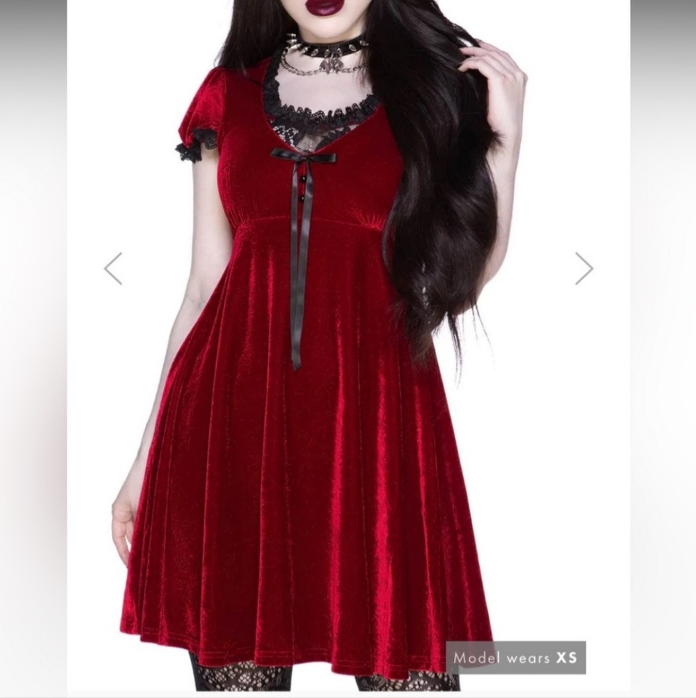 Killstar Heather Babydoll Dress (Ruby) Resurrect